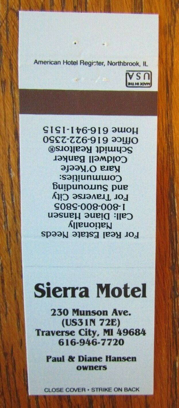 Sierra Motel - Matchbook (newer photo)